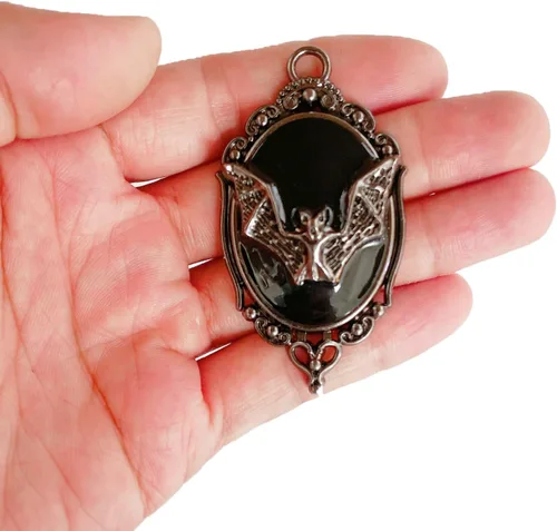 Miniatura 3 de Juego de 12 anillos de ganchos para cortina de ducha, murciélagos vampiros góticos, suministros para fiesta de Halloween, decoración de casa Fondo