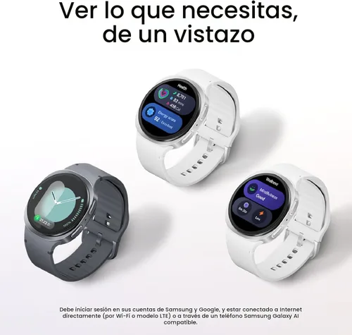 Miniatura 6 de Samsung Galaxy Watch 8 (2025) - Reloj inteligente Bluetooth de 1.575 pulgadas, diseño de cojín, monitor de fitness, entrenamiento de sueño, Negro