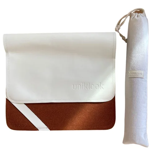Miniatura 16 de UNIKLOOK Cambiador portátil de cuero - Cuero vegano - Cambiador de bebé de viaje - Estación de cambio de pañales portátil multiusos impermeable 14 x