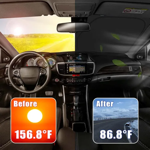 Miniatura 4 de Parasol para parabrisas de automóvil – Motomate personalizado para Dodge Ram 2500 3500 2010-2023 [4 capas de nanorrecubrimiento] visera plegable