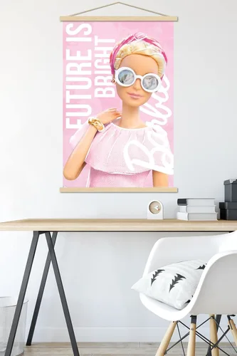 Miniatura 5 de Trends International Mattel Barbie - Póster de pared Future is Bright, 22.37 x 34.00 pulgadas, paquete de impresión premium y colgador de madera