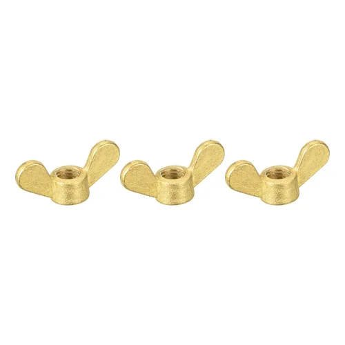 Miniatura 15 de uxcell Tuercas de ala de latón, tuerca de mariposa M8 a mano aprieta sujetadores para muebles, maquinaria, equipo electrónico, 10