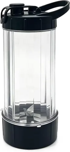 Miniatura 5 de Taza de repuesto mejorada de 22 onzas con cuchilla y tapa extractora cruzada, paquete de 2 vasos de licuadora portátil, compatible con mezcladores