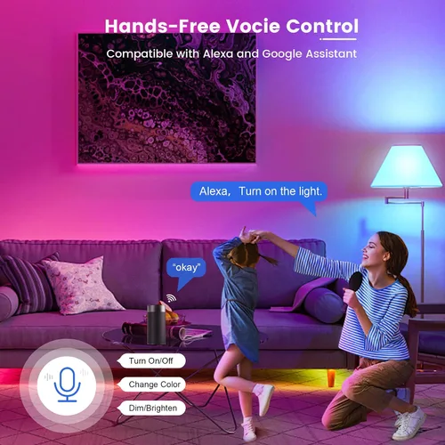 Miniatura 5 de OHLUX BR30 Bombilla inteligente de inundación, bombilla inteligente WiFi equivalente a 85 W, RGBCW, sincronización de música, bombilla que cambia