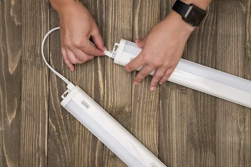 Miniatura 5 de UltraPro Cable de enlace de luz para debajo del gabinete, LED, enchufable, para barra de luz, luces de disco, 47167, color blanco (paquete de 2)