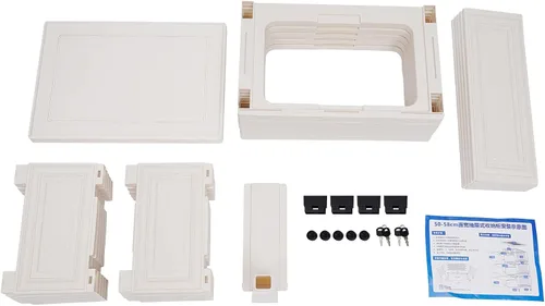 Miniatura 9 de Cómoda moderna de 6 cajones, 5 capas de plástico con cajones de almacenamiento, organizador alto con ruedas enrollables, llaves para ropa