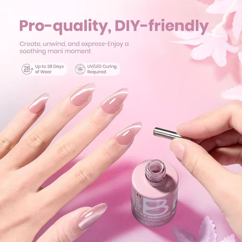 Miniatura 227 de Beetles - Esmalte de uñas de gel marrón – 0.5 onzas líquidas de esmalte de gel marrón oscuro, lámpara LED UV para uñas, regalo de manicura para I