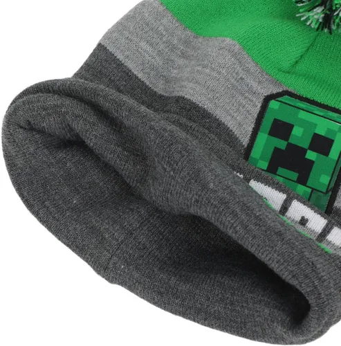 Miniatura 3 de Minecraft Creeper - Conjunto de gorro y guantes para jóvenes, Multi colorido