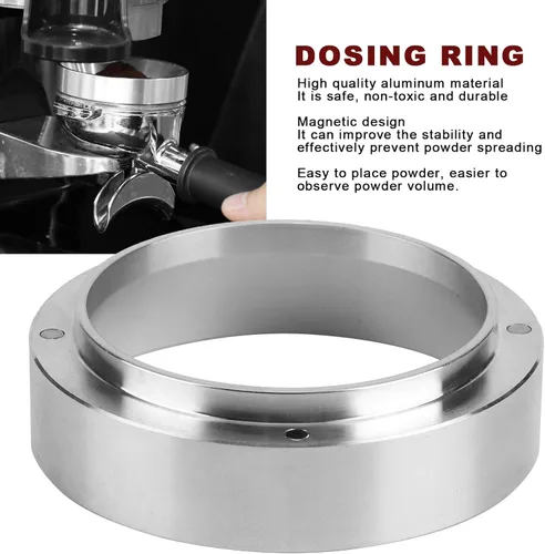 Miniatura 4 de Embudo de dosificación de café expreso de aluminio con reemplazo magnético para máquina de café (2.008 in)