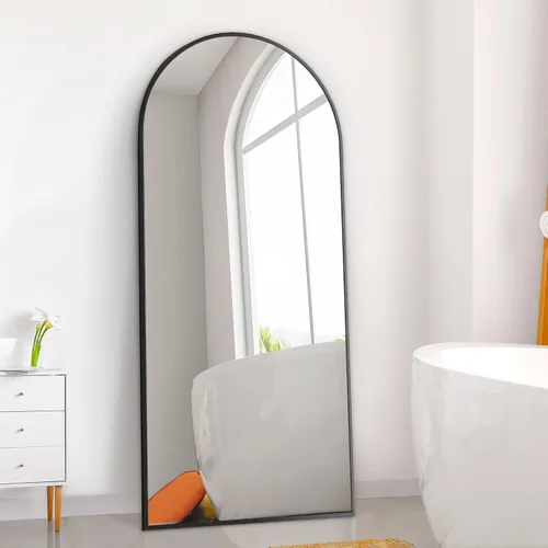 Dolonm Espejo de longitud completa de 65 x 22 pulgadas, espejo de pie de diseño moderno, espejo de cuerpo completo para sala de estar, dormitorio,