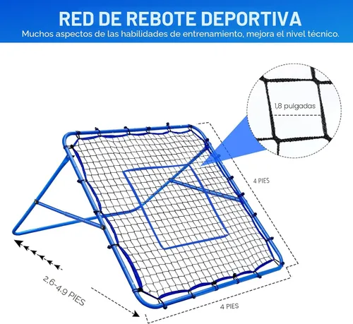 Miniatura 3 de Volleyball Lacrosse Rebound Net Pro, WINTHAI Lacrosse Rebounder for Backyard, 7x4FT/6x4FT/4x4FT Bounce Back Net with Target Strike Zone, Easy Quick