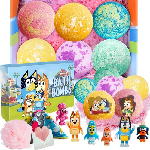 Bombas de baño para niños: bombas de baño XXL con sorpresa en el interior, bombas de baño orgánicas ricas en aceites esenciales naturales, juego de