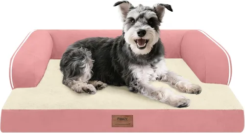 Miniatura 117 de Cama ortopédica impermeable para perros pequeños, cama para perros de tamaño mediano, cómoda cama para mascotas y gatos con lados, funda extraíble