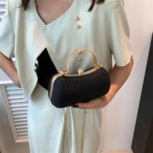Miniatura 4 de Bolso de mano de noche para mujer, bolsos formales brillantes de noche, bolso de mano para boda, cóctel, graduación, fiesta, bolsa de noche