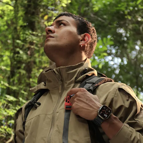 Miniatura 9 de Bandletic Correas delgadas compatibles con Apple Watch Series 11 10 de 1.812 pulgadas para hombre, correa táctica resistente con hebilla magnética