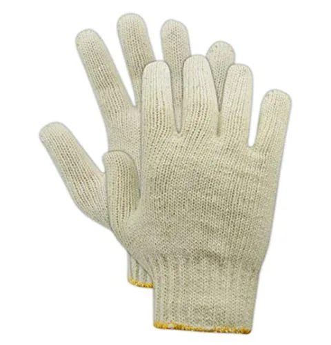 MAGID KnitMaster Guantes de punto de máquina de peso estándar, 12 pares, talla 9/L para hombres, natural, T193