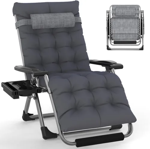 Miniatura 13 de Slendor Sillas de Gravedad Cero de Tamaño Extra Grande XL, Silla de Descanso de Gravedad Cero, Silla Anti Gravedad Grande de 29 Pulgadas, Silla