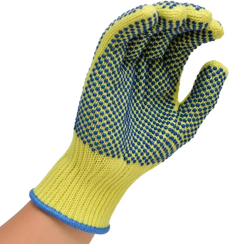Miniatura 15 de G & F Products Guantes de trabajo de punto Kevlar resistentes a los cortes medios amarillos 1670M