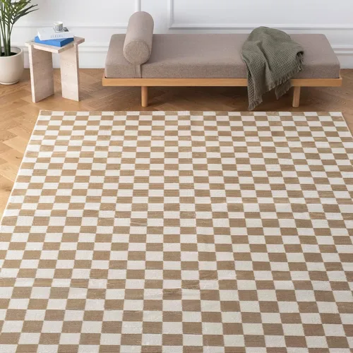 Miniatura 8 de Revival Rugs Gambit - Alfombra de área de 8 x 10 pies para sala de estar, dormitorio, comedor, lavable, 100% reciclada, certificado Oeko-Tex, Camello