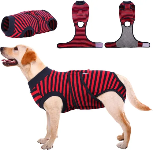 Miniatura 41 de Kuoser Traje de recuperación de cirugía para perros, traje de recuperación para perros machos hembras, mameluco para perro después de la cirugía