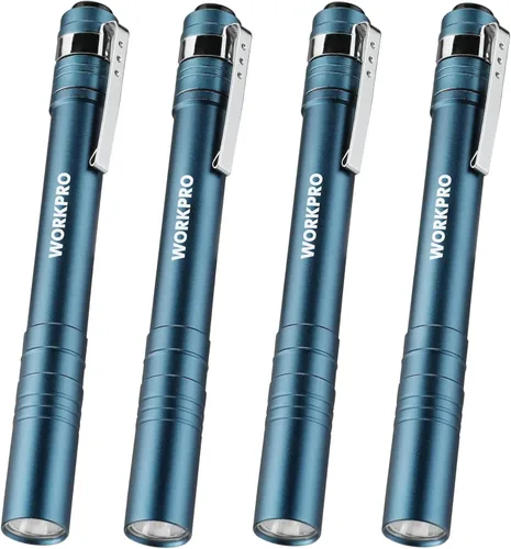 Miniatura 11 de WORKPRO Luz de bolígrafo LED, Linternas de bolígrafo de aluminio, Linterna de bolsillo con clip para inspección, emergencia, uso diario, 2