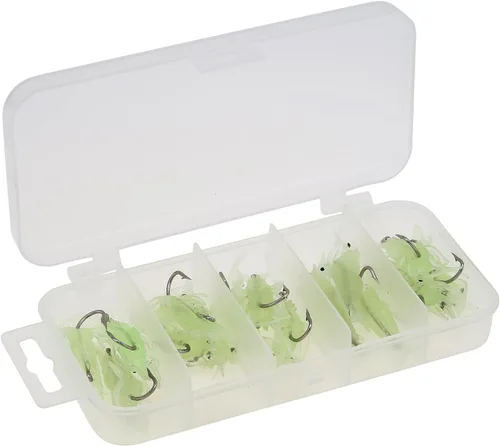 Miniatura 8 de 15 señuelos suaves y luminosos para camarones, señuelos de pesca realistas para lubina, lucioperca, trucha y más
