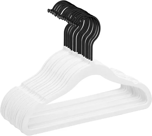 Miniatura 27 de MIZGI Perchas de terciopelo para niños, perchas antideslizantes para niños grandes, perchas de 14 pulgadas para jóvenes, ropa para adolescentes