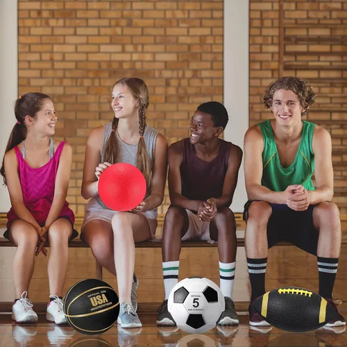 Miniatura 6 de Deekin Juego de 12 pelotas deportivas surtidas para jóvenes y adultos, tamaño oficial, baloncesto, fútbol, voleibol, fútbol, béisbol, pelota