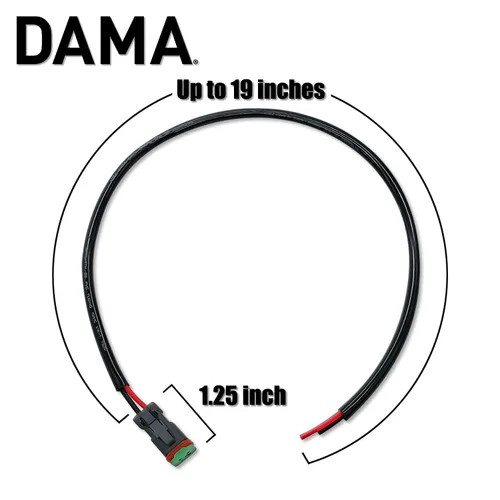 Miniatura 7 de DAMA Deutsch DT 2 pines enchufe hembra arnés de cableado hembra Conectores de coleta para cable a cable luz de trabajo LED, barra de luz LED