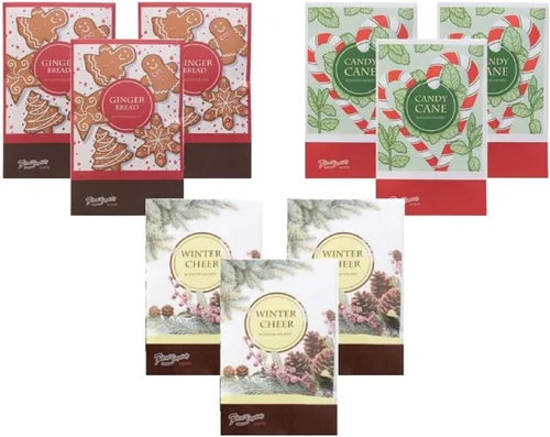 Miniatura 9 de Simplicity Scents Sachets Winter Wonderland - Paquete de 3 pinos de invierno, 3 heladas, 3 ciruelas de azúcar, paquete de 9 unidades, fragancia