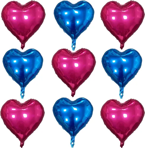 Paquete de 10 globos rosados en forma de corazón, globos románticos de 18 pulgadas, para el día de San Valentín, proponer matrimonio, boda,
