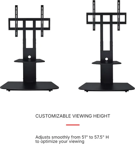 Miniatura 3 de Proman Porducts ST17176 Marco - Soporte para TV de hasta 86 pulgadas, altura ajustable y estantería, color negro