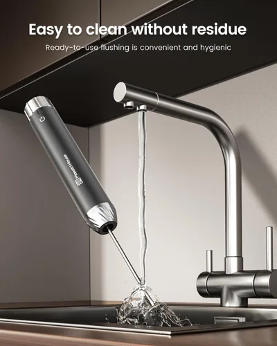 Miniatura 6 de Maestri House Espumador de leche recargable con control de velocidad sin escalones, LunaFro Max espumador eléctrico de mano impermeable, mezclador