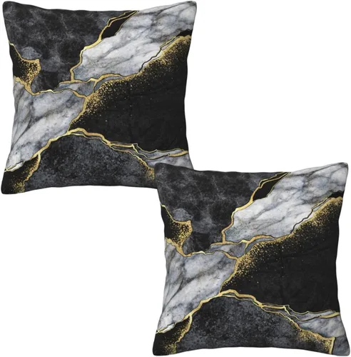 Miniatura 22 de Lcokin - Fundas de almohada decorativas con rayas rojas y negras abstractas, 16 x 16 pulgadas, juego de 2, funda cuadrada de cojín gris para sofá