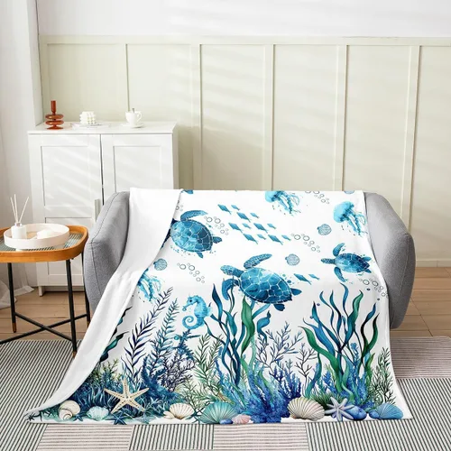 Miniatura 25 de jejeloiu Cute Mushroom Decor Plush Throw Blanket, For Kids Boys Girls 40"x50" Botanical Plants All Season,Bed Blanket Cartoon Mushrooms Flannel