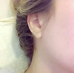 Miniatura 2 de Aretes Huggie de oro amarillo o blanco real de 14 quilates de 0.059in de grosor (0.315 x 0.315in), Oro de 14 quilates, no conocido