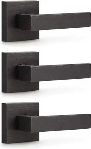 Miniatura 185 de KNOBWELL - Juego de cerradura con 1 picaporte resistente para puertas de una cara, ideal para puertas interiores reversibles, 0.93 libras