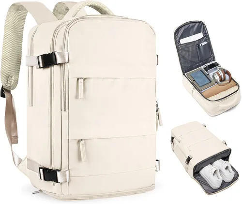 Miniatura 13 de coofay Mochila de viaje, para laptop, unisex, aprobada para aviones, bolsa de mano, equipaje, para artículos personales, para debajo del asiento