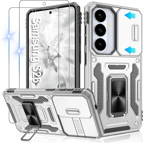 Miniatura 168 de Gritup para Samsung Galaxy S22 Funda con protectores de pantalla HD de 2 paquetes y cubierta deslizante para la cámara, protección contra caídas