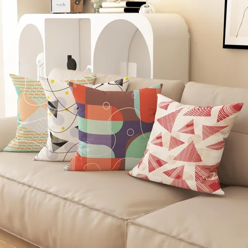 Miniatura 5 de Funda de almohada estampada, respaldo de dormitorio, almohada cuadrada con patrón de alce nórdico moderno, decoración para el hogar y la sala