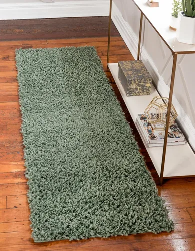 Miniatura 56 de Unique Loom Davos Shag Collection - Alfombra de área, color liso (4 pies 1 pulgada x 6 pies 1 pulgada, rectangular, color pimienta)
