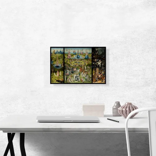 Miniatura 2 de ARTCANVAS Hieronymus Bosch 1515 - Lienzo decorativo enmarcado estirado, póster de pintura giclée, decoración de pared, 18 x 12 pulgadas