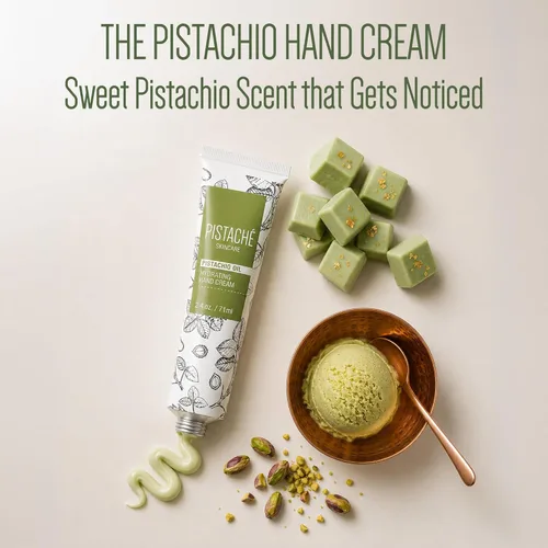 Miniatura 3 de Pistaché Skincare Crema de manos con aceite de pistacho Hidratante y nutritiva con vitamina E Hidratante de larga duración para manos, uñas