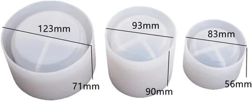 Miniatura 8 de Molde redondo de resina para maceta, molde de resina cilíndrica de silicona, para bricolaje, macetas de jardinería, manualidades, decoración