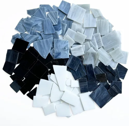 Miniatura 8 de Coloridos restos de vitrales, mosaico de vidrio transparente para manualidades a granel, hojas de vitrales irregulares, paquete de valor de 35 onzas