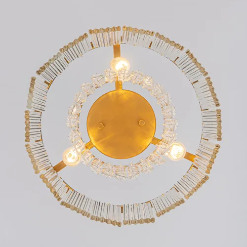 Miniatura 9 de LumFurn D12inch Modern Crystal Ceiling Light, 3-Light Chic Flushmount Close to Ceiling Light Fixture for Kitchen, Hallway & Bedroom, D12 x H12in