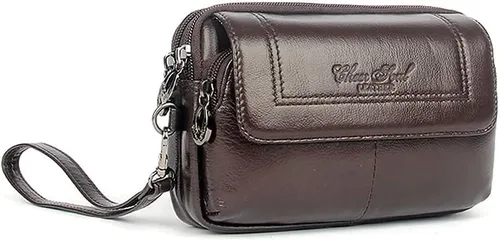 Miniatura 3 de Hebetag Cartera de cuero para hombre, organizador de muñeca