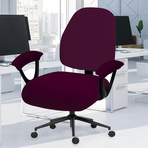 Miniatura 100 de Fundas elásticas para asiento de silla de oficina de escritorio - Funda universal de spandex para silla de computadora - Fundas removibles lavables
