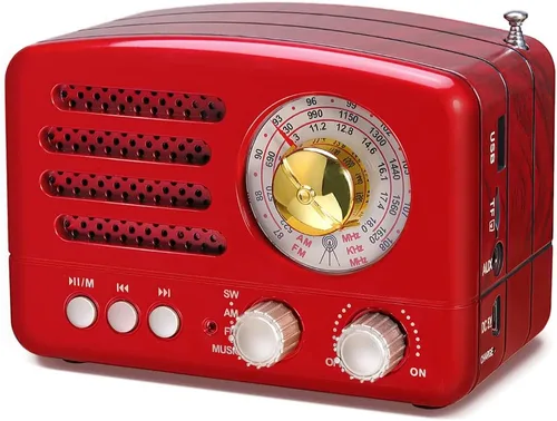 Miniatura 9 de Radio PRUNUS J-160 Retro Vintage AM FM con Bluetooth, Regalos para Papá y Mamá, Reproducción USB/Tarjeta TF, Pequeñas Radios Transistores Operadas