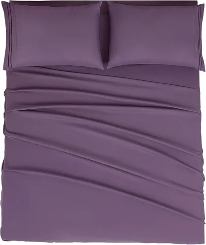 Miniatura 84 de Mejoroom Juego de sábanas de tamaño King – Sábanas y fundas de almohada de ropa de cama 1800 de lujo para hoteles – Sábana bajera con bolsillo
